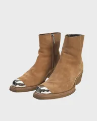 実物画像あり Calvin Klein カルバン・クライン 205W39NYC Steel Toe Camel Suede Bootsのサムネイル