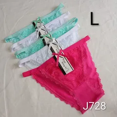 (J728)【Lサイズ 5枚】レディース ショーツ パンツ 綿混 ふんどしパンツのサムネイル