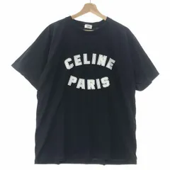【中古】CELINE PARIS ロゴTシャツ L ブラック セリーヌ[10]のサムネイル