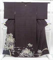 【一輝堂】色留袖 金彩 一つ紋 訪問着仕立て金彩 着物 正絹 身丈約161cm 裄丈約62cm 26z06-3470のサムネイル