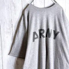 【ミリタリー】ARMY T-shirt アーミー グレー ミリタリー ロゴ トレーニング 古着 半袖Tシャツ #F6518のサムネイル