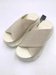 新品 JEANASIS ジーナシス 厚底 スニーカーソール クロスラメニット サンダル sizeM/ホワイト系 ■◆ レディースのサムネイル