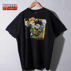헌터 헌터 HUNTER × HUNTER T 셔츠 XL 블랙 오버 사이즈 빅 실루엣 스트리트 애니메이션 T 캐릭터 T 곤 킬루아 크라피카 레오리오 헌옷 T327