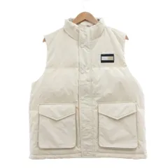 トミーヒルフィガー TOMMY HILFIGER ダウンベスト アウトドア M 白 ホワイト ロゴ ノースリーブ /SX ■GY12のサムネイル