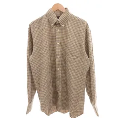 ブリオーニ BRIONI シャツ L ベージュ フランネルチェック柄 ボタンダウンカラー 長袖 /SC ■GY18のサムネイル