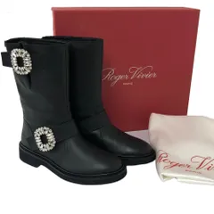 美品/ROGER VIVIER/ロジェ ヴィヴィ/VIV BIKER BOOT/361/2/レディース/ブーツ/ブラック/RS1807のサムネイル