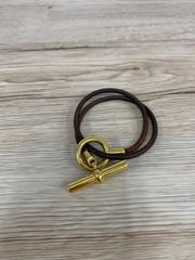 高級 HERMES エルメス トゥルニス レザー ゴールド金具 2連