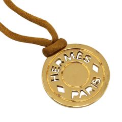 エルメス美品良品✨本物正規品✨刻印有穴あきセリエ✨金ペンダント