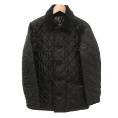 ラベンハム LAVENHAM キルティングジャケット ブルゾン 中綿 襟コーデュロイ 36 黒 ブラック /JS ■GY01のサムネイル