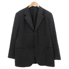 ロロピアーナ Loro Piana テーラードジャケット SUPER180'S 14.5ミクロン ウール ダークグレー シングルブレスト ハーフ丈 /SD ■GY50のサムネイル