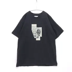 【中古B】メンズ L相当 アニエスベー ZOT グラフィック Tシャツ agnès b. ブラック