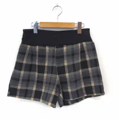 ドゥドゥ DOUDOU パンツ ショートパンツ チェック ウエストゴム ポケット M ブラック /ST20のサムネイル