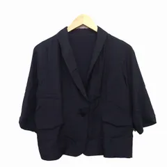 ジュエルチェンジズ Jewel Changes アローズ テーラード ジャケット シングル 無地 シンプル ワイド袖 七分袖 36 ブラック 黒 /HT16のサムネイル