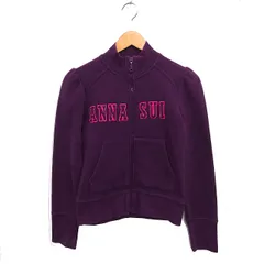 アナスイ ANNA SUI ジップアップ ジャケット スウェット ロゴ 裏毛 コットン 綿 P パープル 紫 /FT46のサムネイル