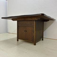 美品□銘木□鉄刀木□民芸囲炉裏テーブル□ダイニングテーブル/座卓