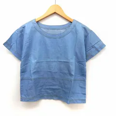 ミニマム MINIMUM カットソー Tシャツ 半袖 ボートネック 半袖 シンプル M ブルー /ST38のサムネイル