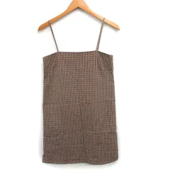 アーペーセー A.P.C. チェック柄 キャミワンピース ミニ コットン 綿 S ブラウン 茶 /FT25のサムネイル