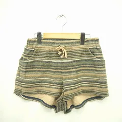 アングリッド UNGRID パンツ キュロット ショート ボーダー 綿 コットン F ベージュ グレー 薄茶 灰 /TT3のサムネイル