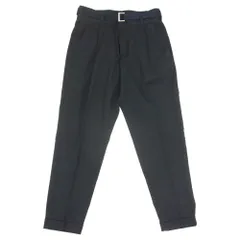 Sacai サカイ 21AW 21-02556M Suiting Pants ベルテッド タック スラックス パンツ ブラック系 3【中古】のサムネイル