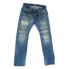 RRL ダメージ リペア 加工 デニム 32x32 DOUBLE RL RRL Double RL ダメージ加工 デニムパンツ w28x32 - メルカリ