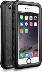 iPhone5/5s/SE(第1世代)用防水ケース 指紋認証対応 防雪 防塵 耐震 耐衝撃 IP68防水規格 アイフォン5s フォンケース5 フォンケースse 防水カバー ストラップホール付き (iPhone5/5s/SE, 黒)のサムネイル