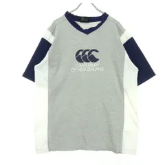 CANTERBURY OF NEW ZEALAND カンタベリーオブニュージーランド ブランドロゴ 半袖 Vネック Tシャツ L グレー メンズ 古着のサムネイル