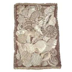 vintageラグ ブランケット マルチカバー タペストリー アンモナイト 貝殻 レトロ 化石 Rug Blanket Ammonite 3302のサムネイル