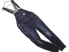 RODEO CROWNS ロデオクラウンズ USED加工 ステッチ デニム サロペット オーバーオール sizeS/紺 ■■ レディースのサムネイル