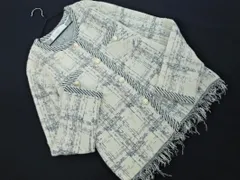 tocco closet トッコクローゼット チェック カーディガン sizeM/オフホワイト ◇■ レディースのサムネイル