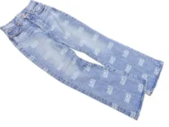 X-girl エックスガール MOUSSY マウジー ロゴ柄 フレア デニムパンツ size24/青 ■■ レディースのサムネイル