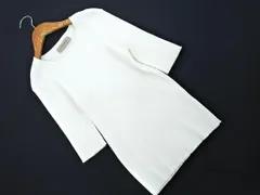 JUSGLITTY ジャスグリッティー 五分袖 リブ ニット セーター size2/白 ■◆ レディースのサムネイル
