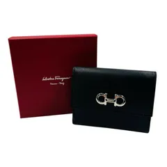 【未使用】Salvatore Ferragamo 二つ折り財布 ガンチーニ レザーのサムネイル