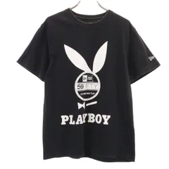 NEW ERA ニューエラ PLAYBOY プレイボーイ コラボ 半袖 Tシャツ S ブラック メンズ 古着のサムネイル