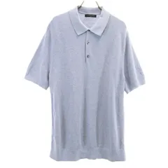 Banana Republic バナナリパブリック 半袖 ニット ポロシャツ XL ブルー系 メンズ 古着