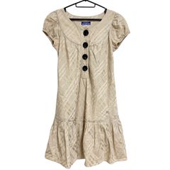 BURBERRY バーバリー レディース ワンピース 半袖 ベージュ 綿100％ 38