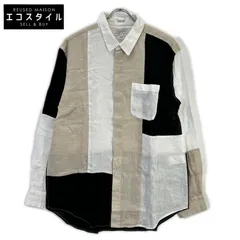 Engineered Garments　エンジニアードガーメンツ　カラーブロック 比翼 リネンシャツ　Sのサムネイル