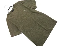 TETE HOMME テットオム Vネック 刺繍 Tシャツ sizeM/カーキ ■◆ メンズのサムネイル