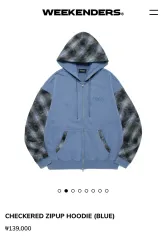 WKNDRS(ウィークエンダーズ) LEE リクソンミンシュ CHECK レッド WHO ジップアップ ブルーのサムネイル