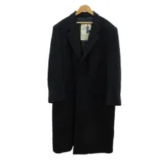 五大陸 gotairiku ANGLO FOG チェスターコート アウター ウール ロング 総裏地 肩パッド 比翼ボタン 6 XL 黒 ブラック /XZ ■GY69のサムネイル