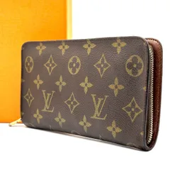 【日常に品格を重ねる】　LOUIS VUITTON　モノグラム ポルトモネジップ ラウンドファスナー 長財布　ブラウン