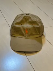 【232027】POLO RALPH LAUREN ラルフローレン  キャップ　帽子　コットン100％　ポニーロゴ・英字ロゴ　59cm ベージュ