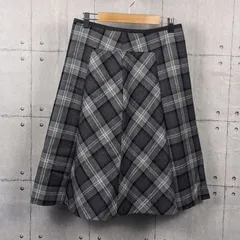 THE SCOTCH HOUSE   ザスコッチハウス 　フレアスカート 　チェック柄 　グレー系　 SIZE 40 　日本製 　レディースのサムネイル