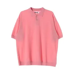 KOREA (MEN - L) 未使用品 コットンレーヨン カラーネック 半袖 Tシャツのサムネイル