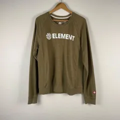 ELEMENT エレメント スウェット 長袖 クルーネック フロントロゴプリント ラグランスリーブ 裏毛 コットン ストリート カジュアル カーキ サイズMNA278のサムネイル
