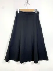 UNITED ARROWS ユナイテッドアローズ 1524-215-5057 定価19800円 P セミフレア スカート size36/黒  ■■ レディース