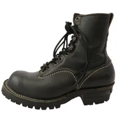 CHROME HEARTS クロムハーツ（原本無） ×WESCO JOBMASTER ジョブマスター 旧ロゴ オールド レザーブレード レースアップ ヒールスクロールラベルカスタム レザーブーツ ブラック系 8.5E【中古】のサムネイル