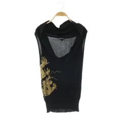 ヴィヴィアンタム VIVIENNE TAM カシミヤ混ドラゴンオフショルニット カットソー シルク混 2 ブラック ゴールド色 /DO ■OS ■SHのサムネイル