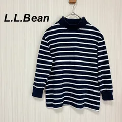 L.L.Bean エルエルビーン ハイネック ボーダー トップス ネイビー系 XXSのサムネイル