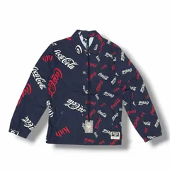 KITH  × Coca-Cola x Mitchell & Ness 20AW Coke Coaches Jacket コーチジャケット ライトアウター コラボ キス  × コカ・コーラ×ミッチェル&ネス ネイビー S （5420M）のサムネイル
