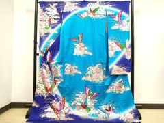 色打掛 青緑地 鳳凰 金糸刺繍 婚礼衣装 - メルカリ